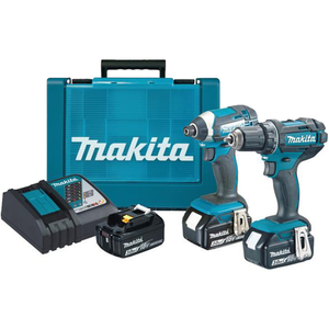 Set Masina de gaurit si insurubat DDF482 LXT 18V + Masina de insurubat cu impact DTD152 LXT 18V + incarcator rapid DC18RC + 3 acumulatori 3.0Ah