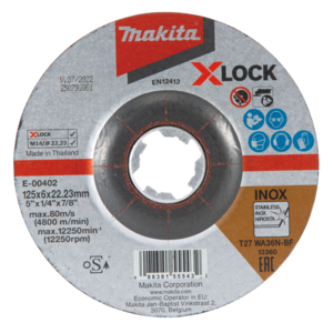 Disc PREMIUM X-LOCK slefuit inox 125 mm